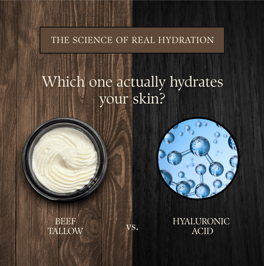 The difference between beef tallow and hyaluronic acid graphic