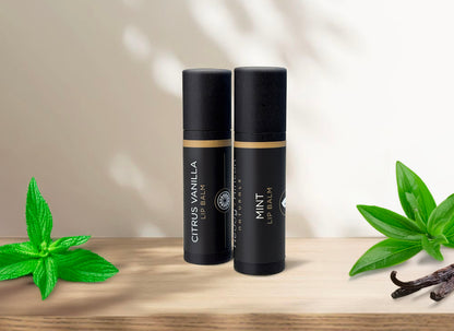 Grass-Fed Beef Tallow Lip Balms — Mint and Citrus Vanilla Flavors